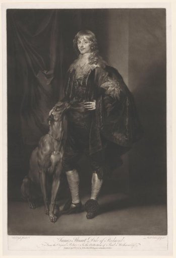 Portrait of James Stuart with His Dog