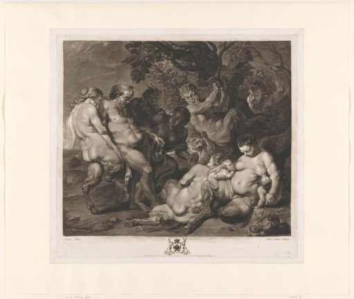 Silenus with a Family of Satyrs (Bacchanal)