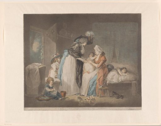 Mother visiting her child