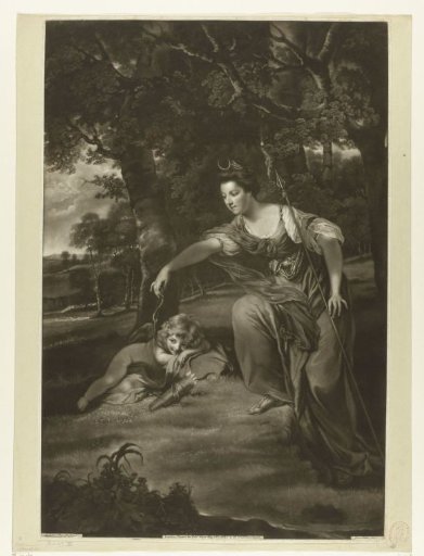 Portrait of Elizabeth Montagu and her son George as Diana and Cupid