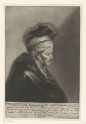 Old man with turban and fur coat