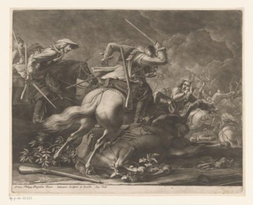 Fight between riders