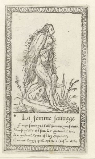 Woman dressed in animal skins
