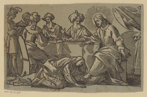 Mary Magdalene anoints the feet of Christ