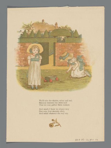 Two children playing in a garden