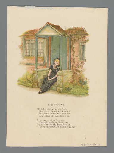 Girl on the steps in front of a house