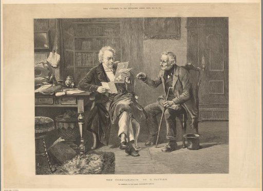 Two men in an interior