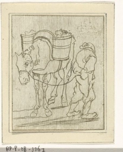 Man with a laden donkey