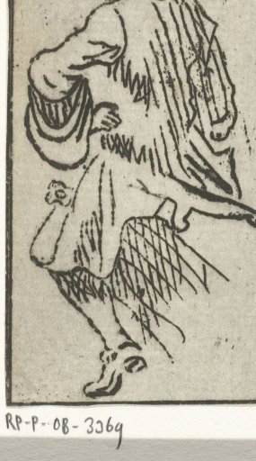 Seated man, seen from the back
