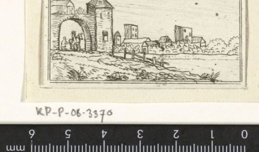 Figures at a city gate