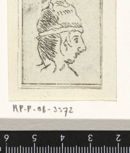 Man's head with a cap