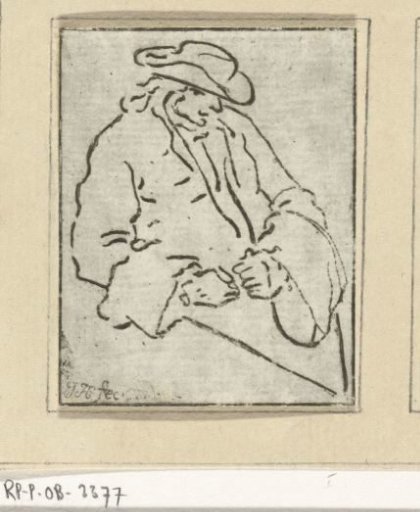 Man leaning on his elbow