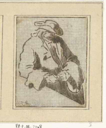 Man leaning on his elbow