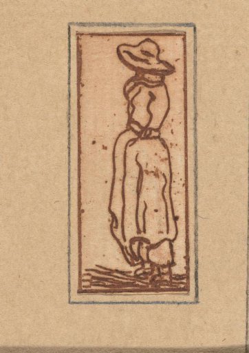 Standing woman with hat