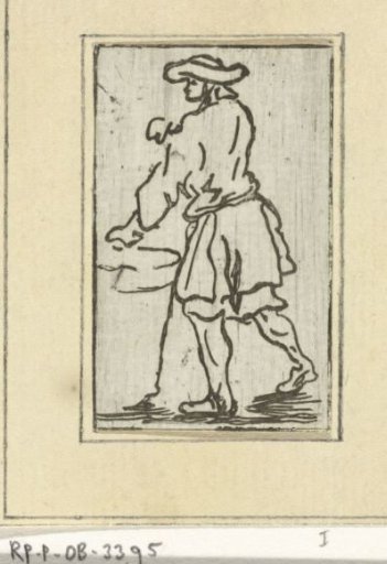 Standing man by a barrel