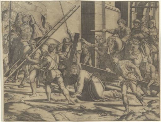 Christ Faints Under the Weight of the Cross