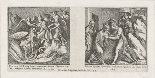 Pope Sylvester I Chains a Dragon and Constantine Greets His Mother