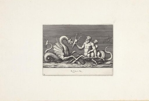 Triton Holding a Skull Before a Sea Monster