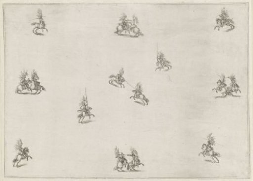Sixteen Horsemen with Lances