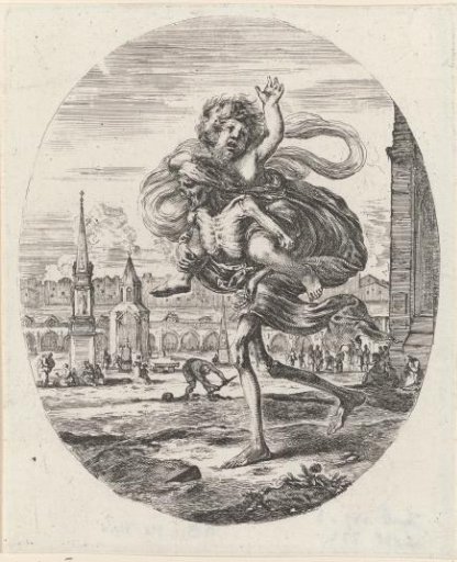 Death with a child on his back