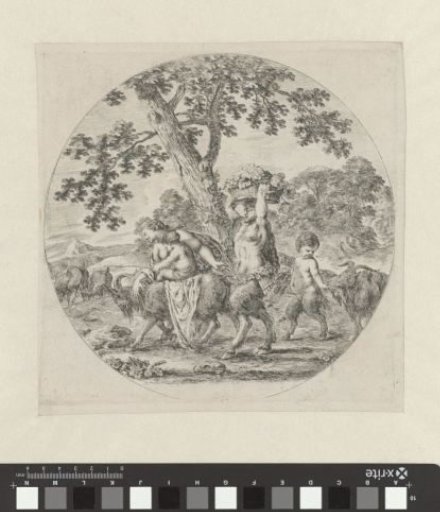 Satyr family with goats