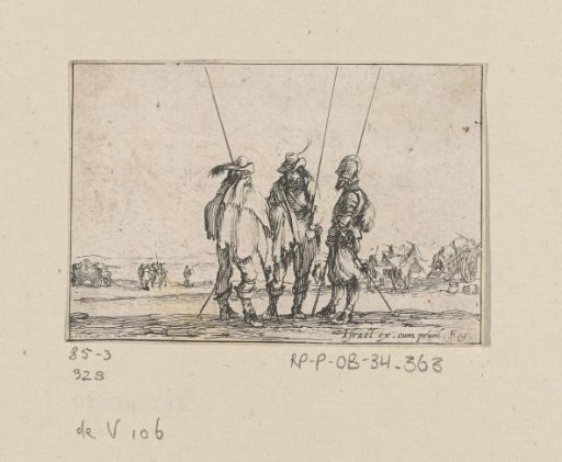 Three standing soldiers