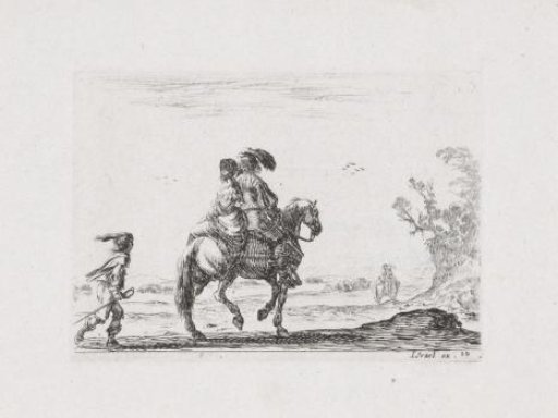 Rider with a woman behind him