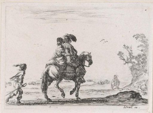 Rider with a woman behind him