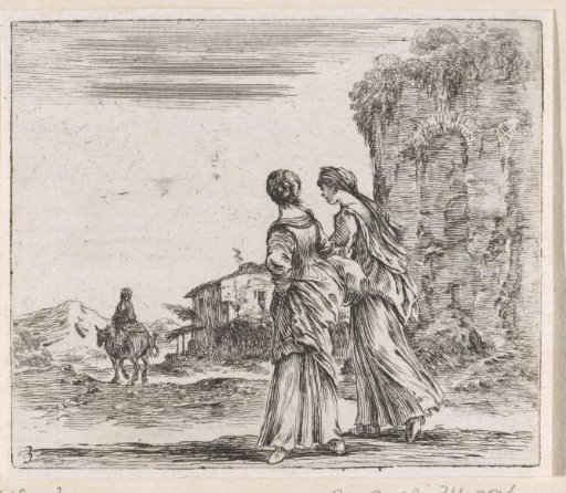 Two walking women