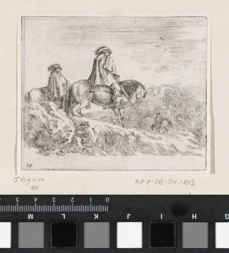 Three riders on horseback