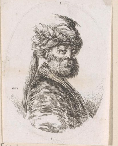 Old Turkish man with turban and beard