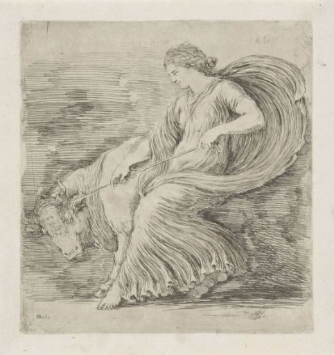 Woman attempting to subdue a bull