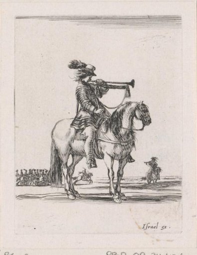 Trumpeter on horseback