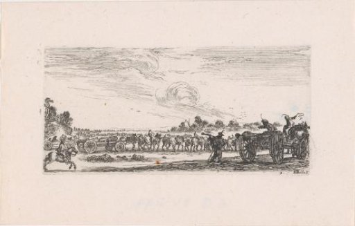 Marching cannons on a plain