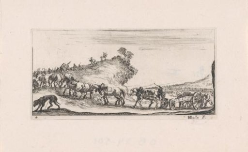 Cannon drawn by horses