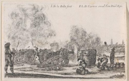 Soldiers firing cannons
