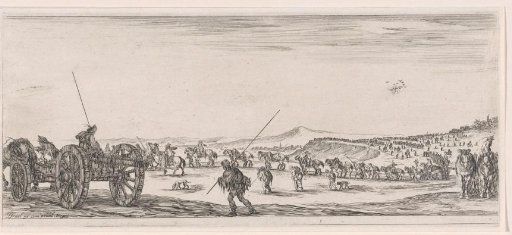 Soldiers moving cannons