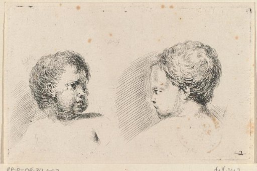 Two heads of children, one seen from the back