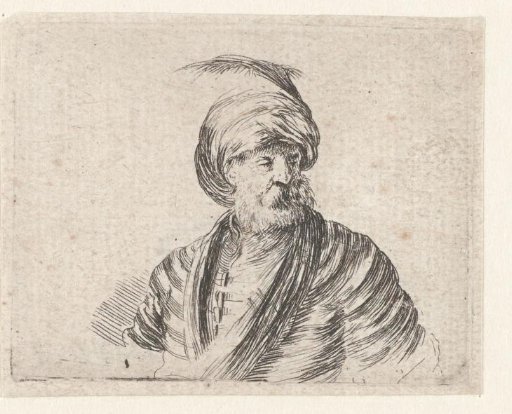 *Buste van een oude man met baard en tulband met pluim* -> Bust of an old man with beard and turban with plume