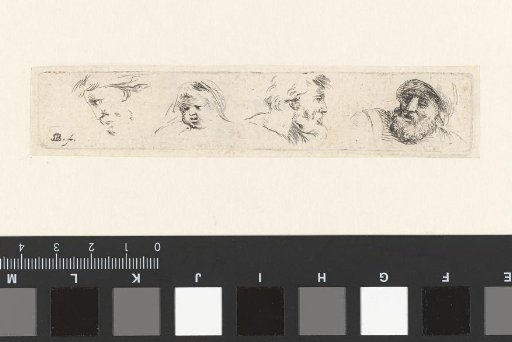 *Hoofden van drie oude mannen en het hoofd van een kind* -> Heads of three old men and the head of a child