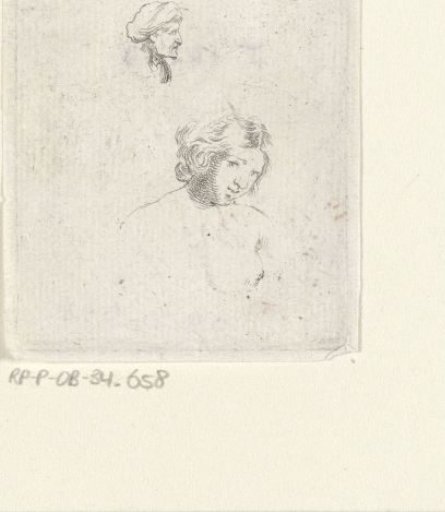 Heads of an old and of a young woman