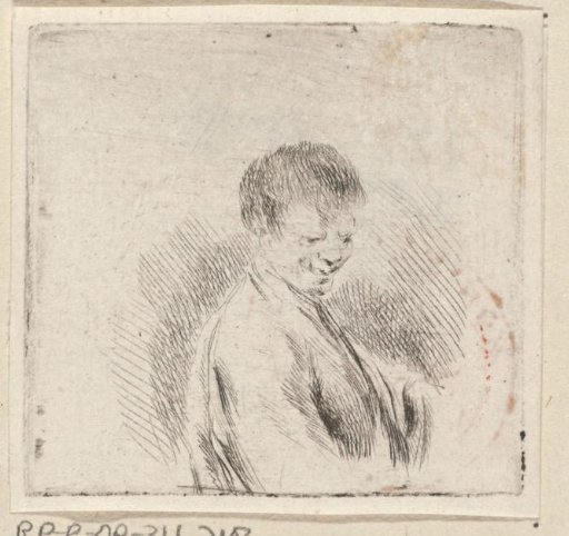 Laughing young man, half-length