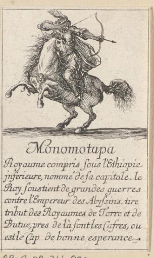 Woman on horseback from Monomotapa