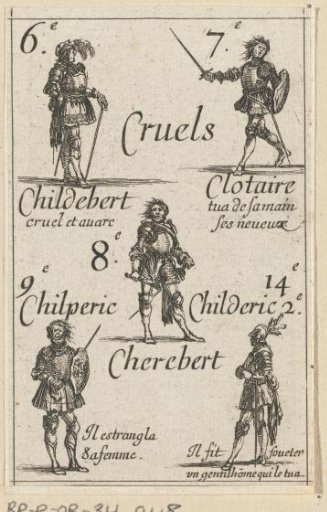 Childebert I, Chlothar I, Chilperic I, Childeric II and Charibert I