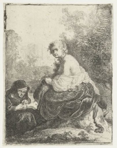 Woman clipping the toenails of her mistress