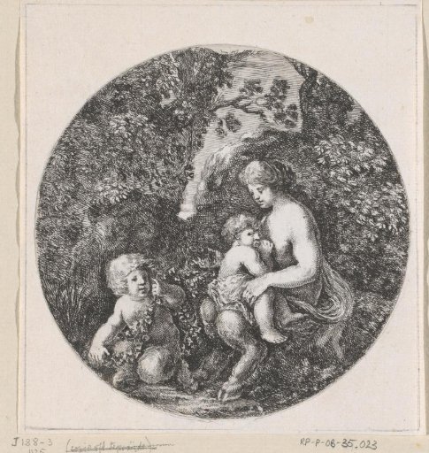 Woman with two children