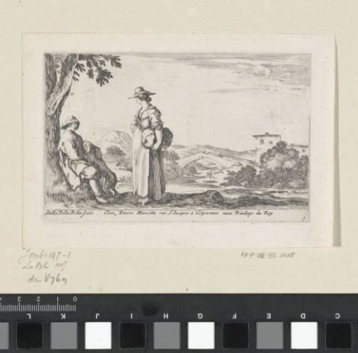 Peasant and peasant woman in a landscape