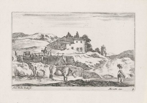 Landscape with a bull