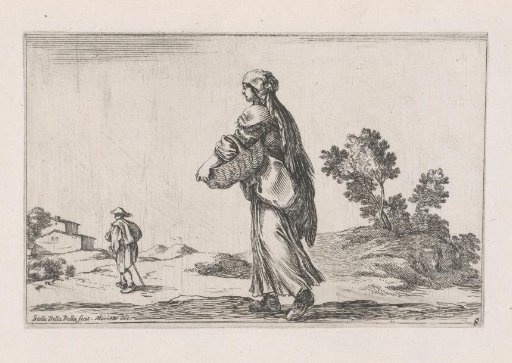 Peasant woman with a basket