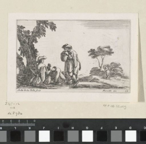 Two resting men in a landscape